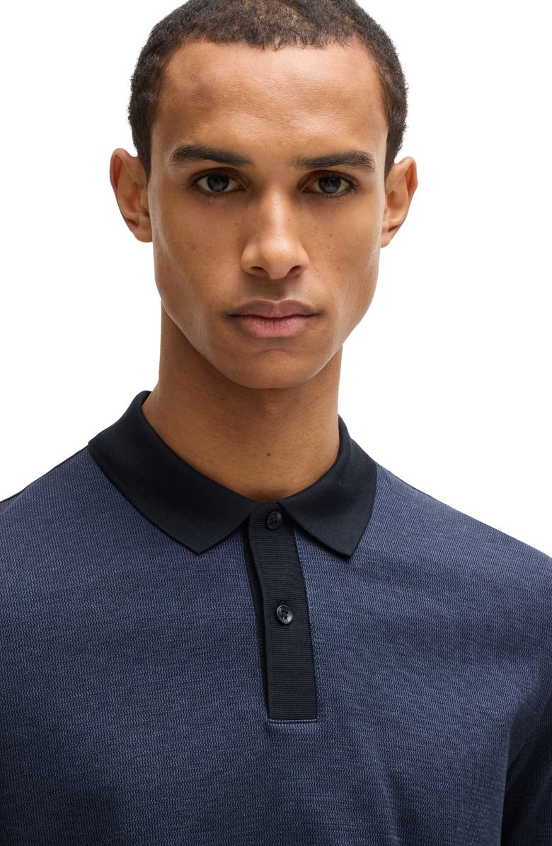 BOSS Parlay Cotton Piqué Polo, Alternate, color, Dark Blue