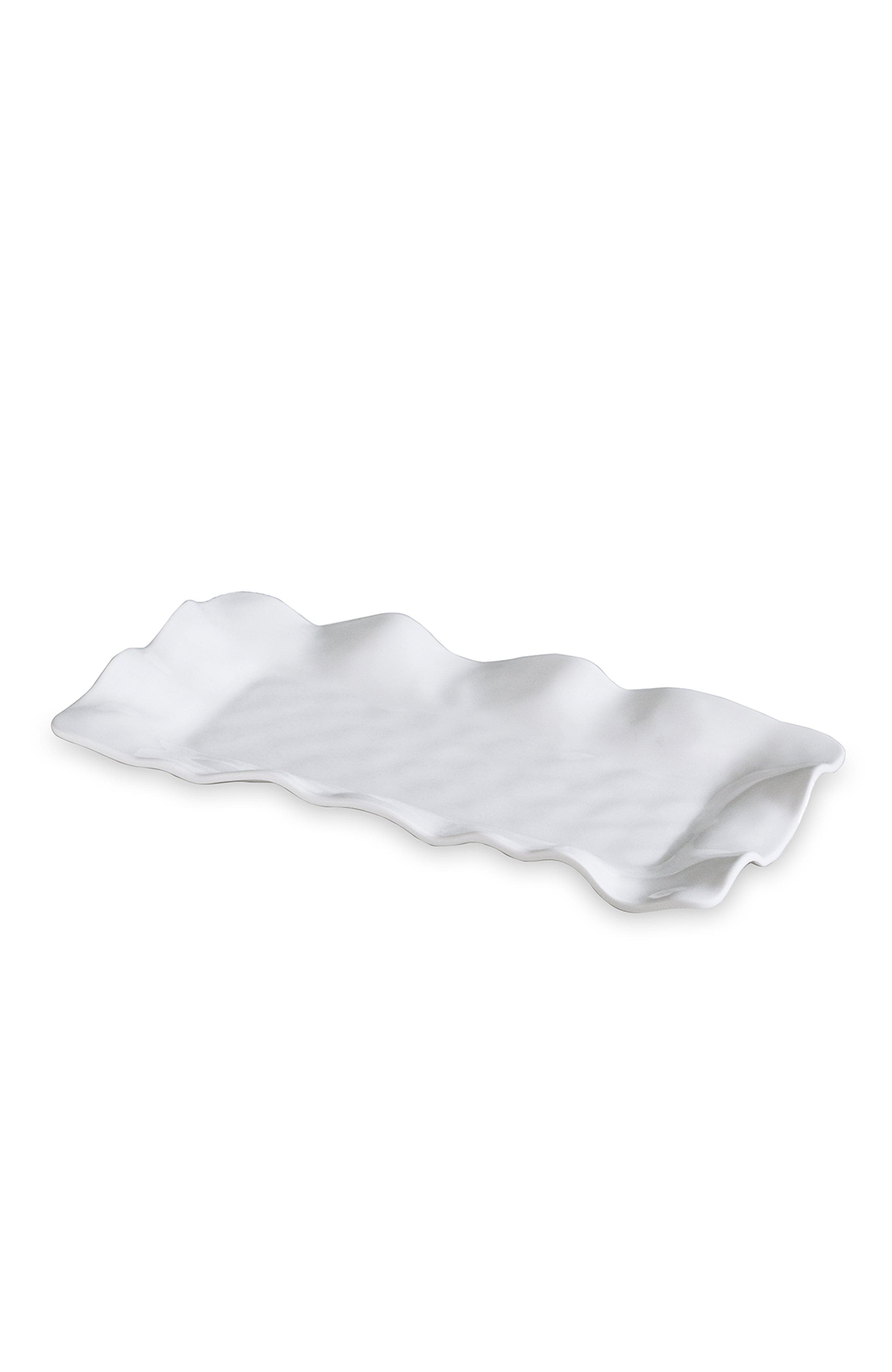 Beatriz Ball Collection Vida Havana Long Rectangular Tray In White