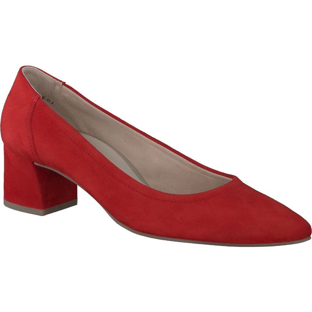 Paul Green Yvette Pointed Toe Pump In Salsa Suede