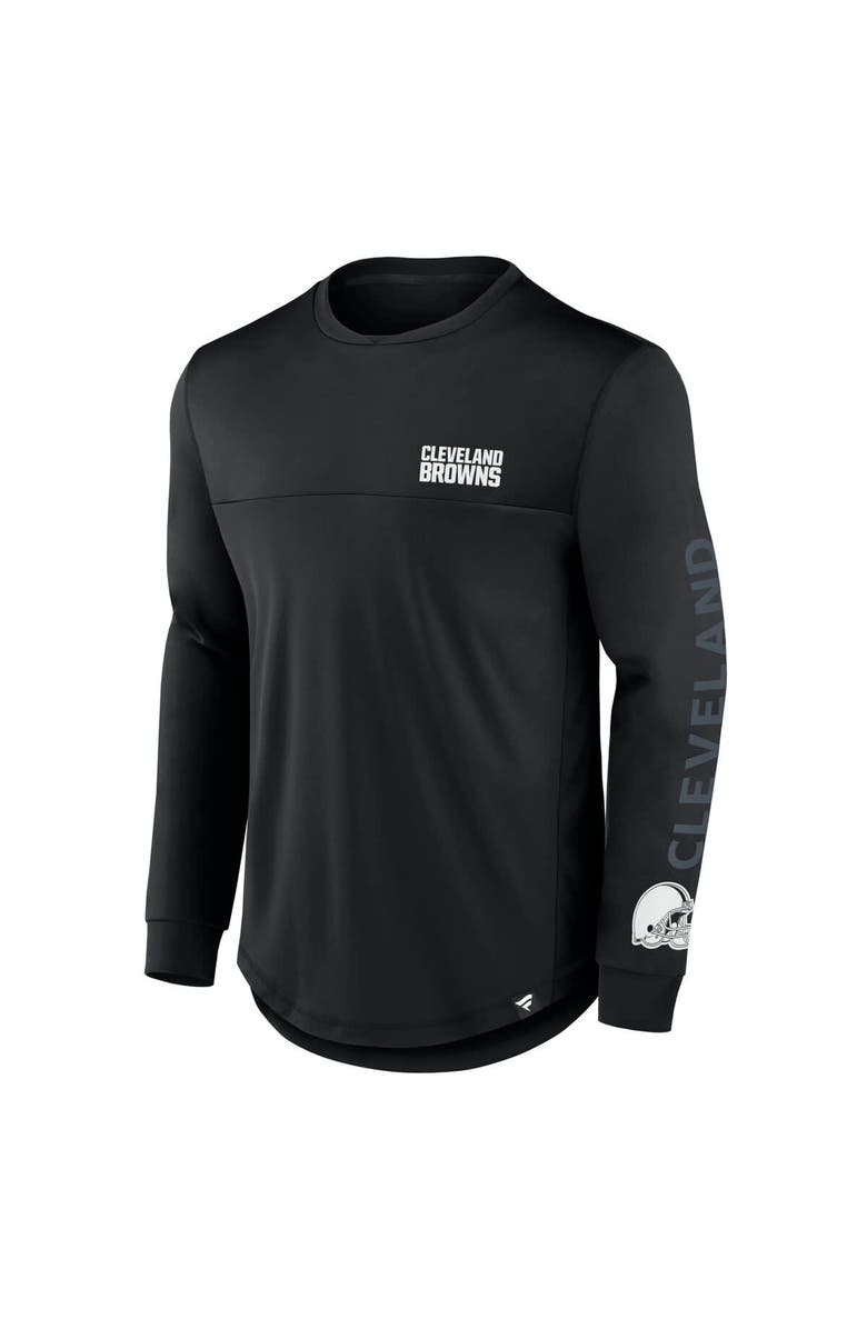 FANATICS Men's Fanatics Black Cleveland Browns Blackout Long Sleeve T-Shirt, Alternate, color, Black