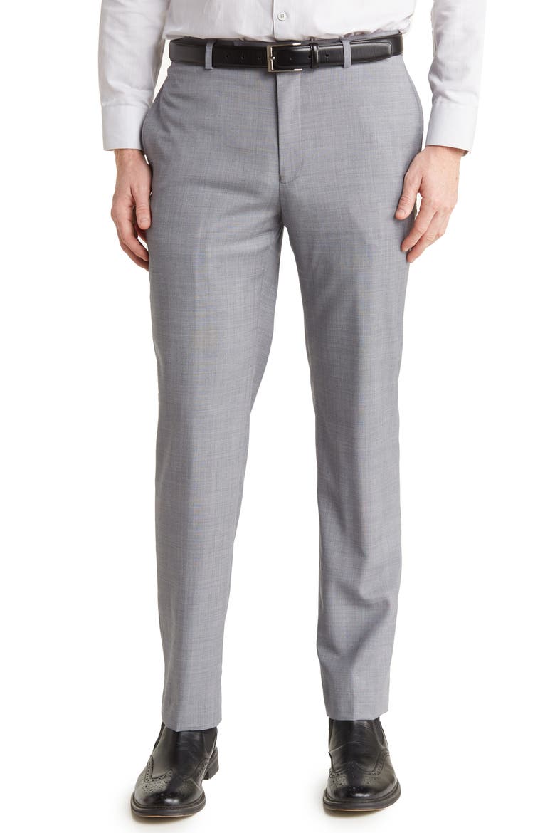 Medium Grey Slim Stretch Suit Pants, Main, color, MEDIUM GREY