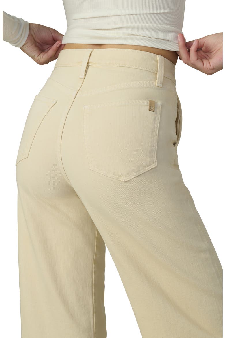 The Trixie Cuff High Waist Wide Leg Trouser Jeans, Alternate, color, CREME BRULEE