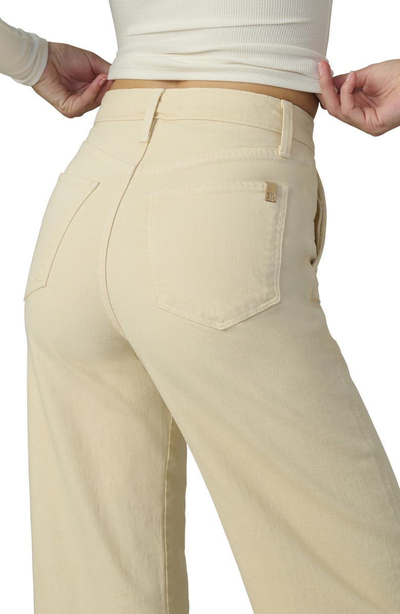 Joe's The Trixie Cuff High Waist Wide Leg Trouser Jeans, Alternate, color, Creme Brulee