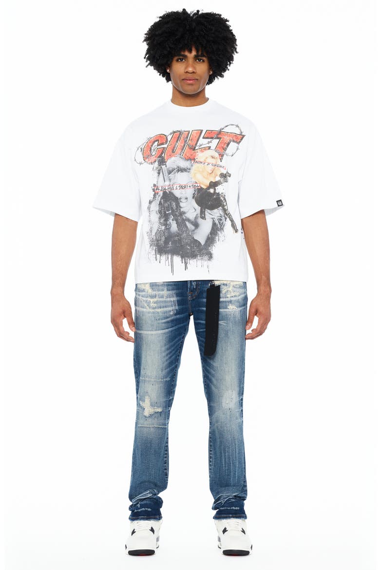 Graphic Boxy Oversized T-Shirt, Alternate, color, WHITE