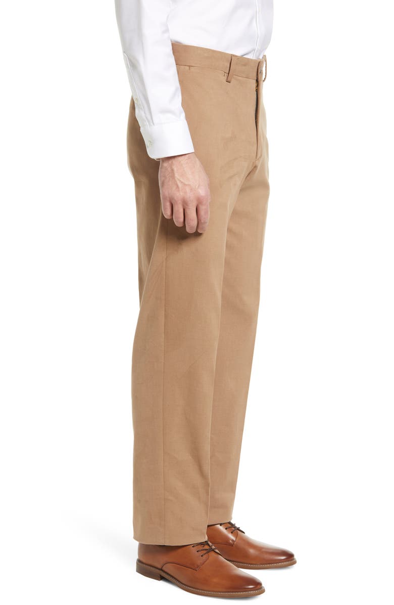 Berle Charleston Khakis Flat Front Brushed Stretch Twill Pants, Alternate, color, 