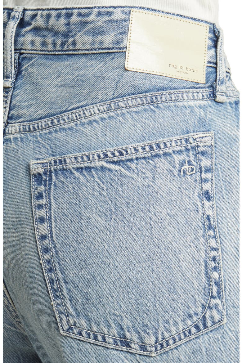 Logan Featherweight Raw Edge High Waist Wide Leg Jeans, Alternate, color, MIRA