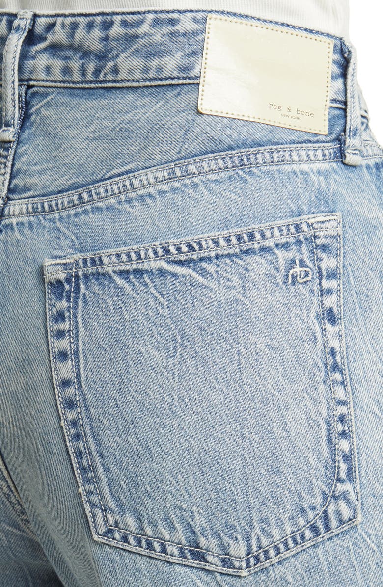 rag & bone Logan Featherweight Raw Edge High Waist Wide Leg Jeans, Alternate, color,