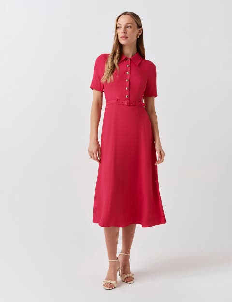Amanda Collared Midi Shirt Dress