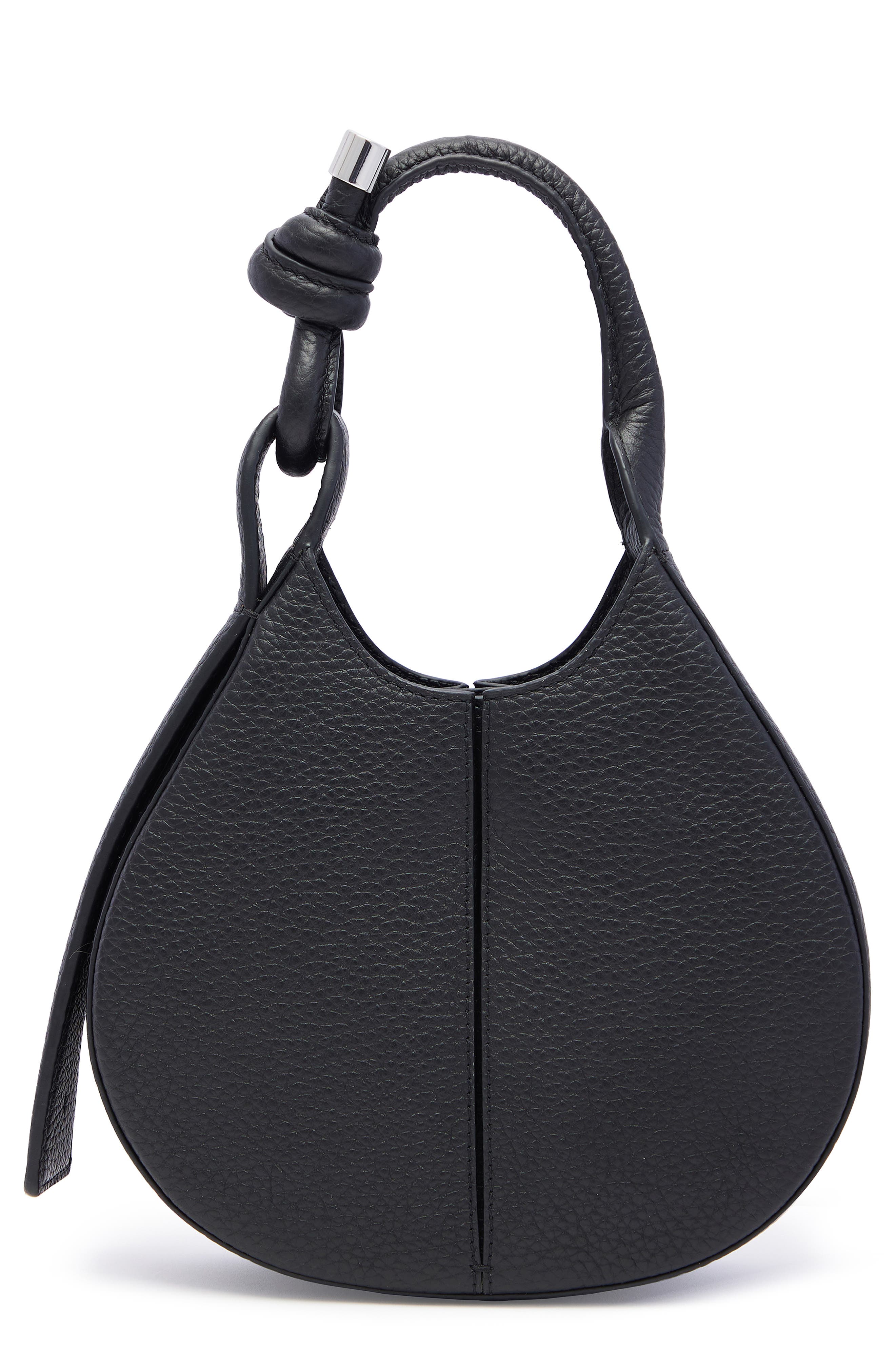 behno Mini Ina Inverted Pleat Crossbody Bag, Main, color, Black