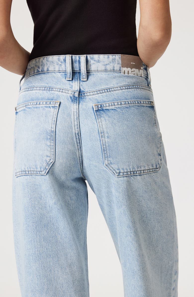 Mavi Jeans Catalina High Waist Wide Leg Utility Jeans, Alternate, color, Bleached Well Blue