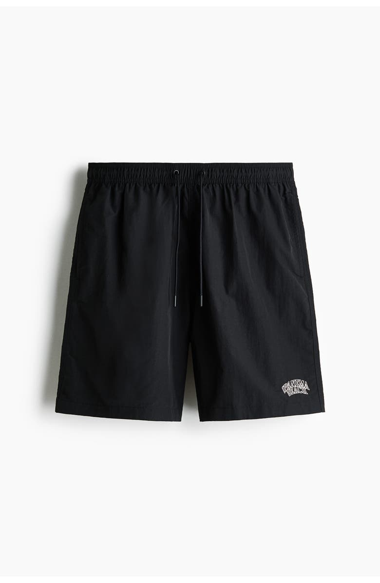 H&M Long Swim Shorts, Main, color, Black