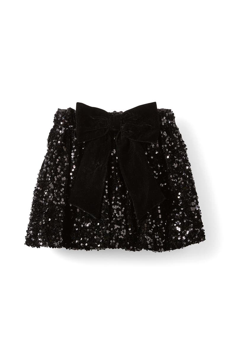 Cotton On Kids Kid's Frill Denim Skirt, Main, color, Balmoral Black