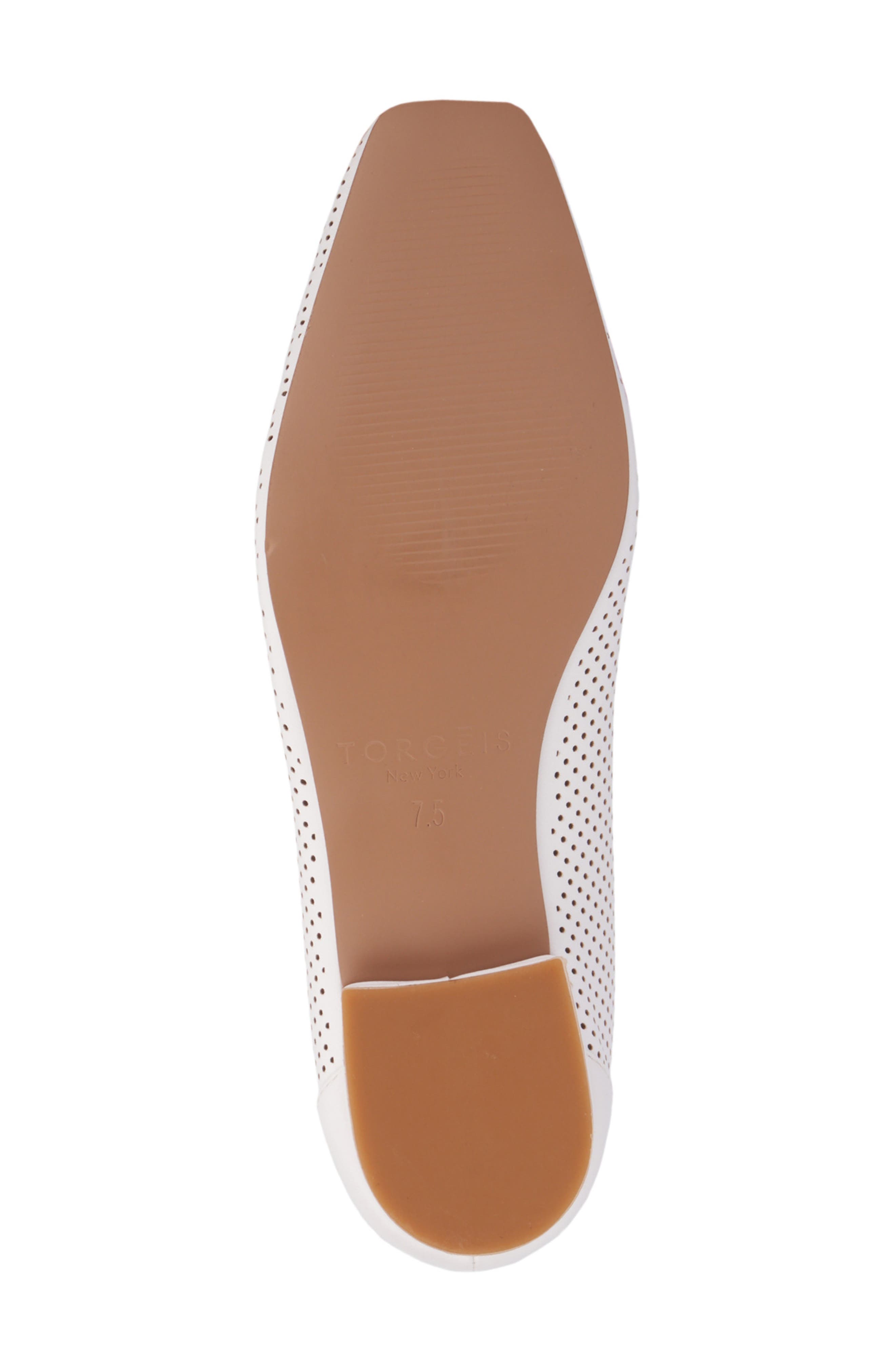 Kalina Perforated Loafer, Alternate, color, WHITE