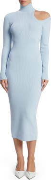 Bardot Olesa Asymmetric Turtleneck Long Sleeve Dress