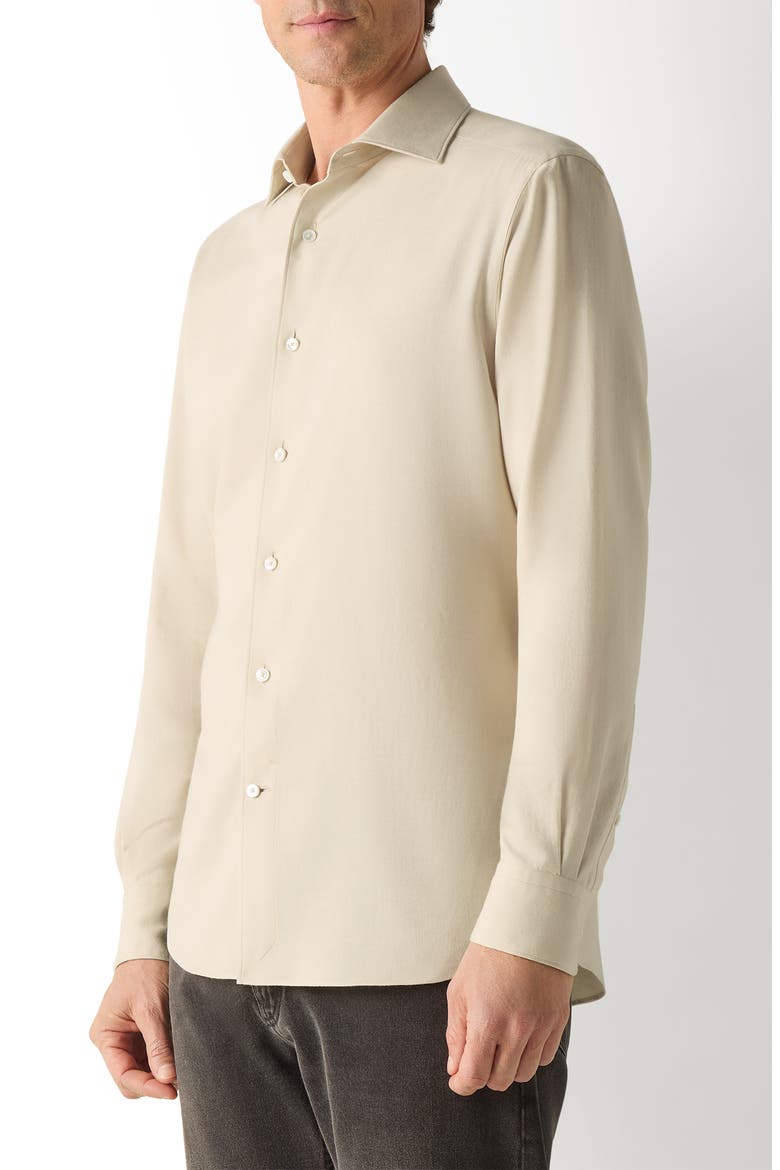 Regular Fit Cotton & Cashmere Button Shirt, Main, color, CREAM WHITE