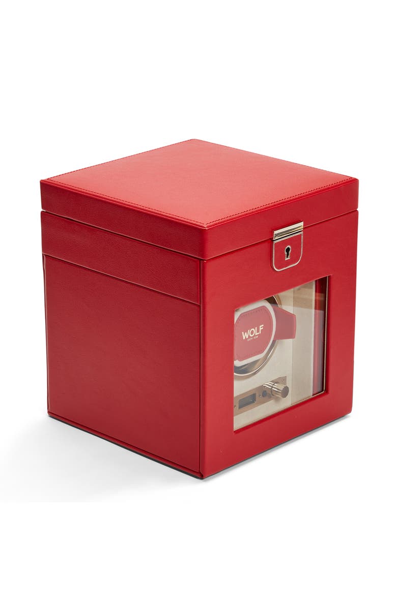WOLF Palermo Single Watch Winder, Alternate, color, Red