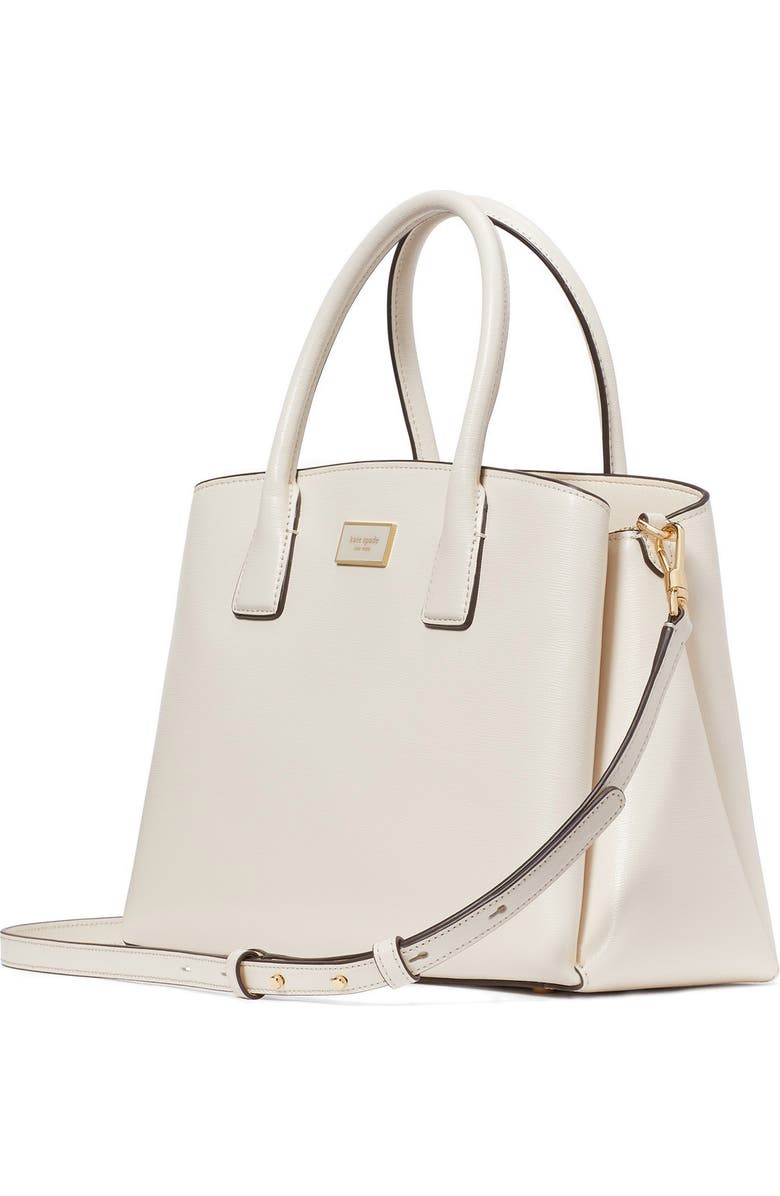 Kate Spade New York serena leather satchel, Alternate, color, Parchment.