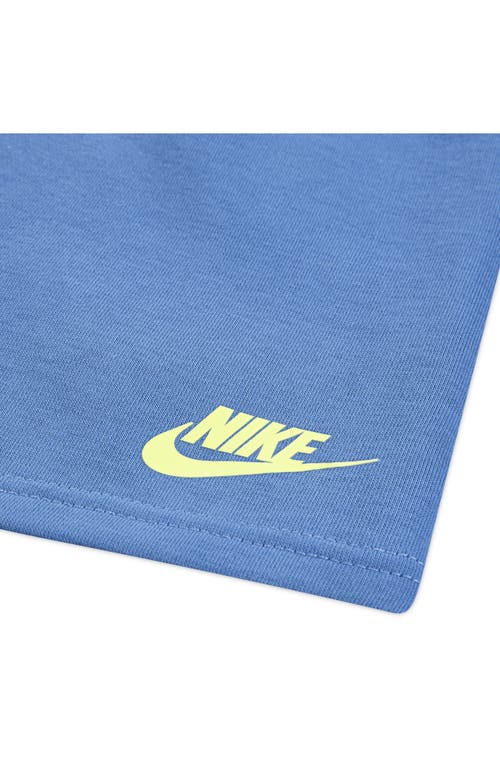 Nike Kids' On The Move Graphic T-shirt & French Terry Shorts Set In Blue