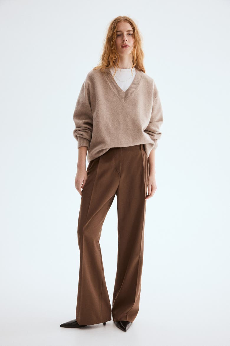 Tailored Trousers, Main, color, Brown