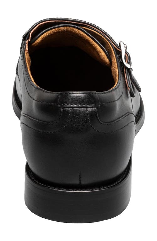 Florsheim Ruvo Monk Shoe In Black Smooth