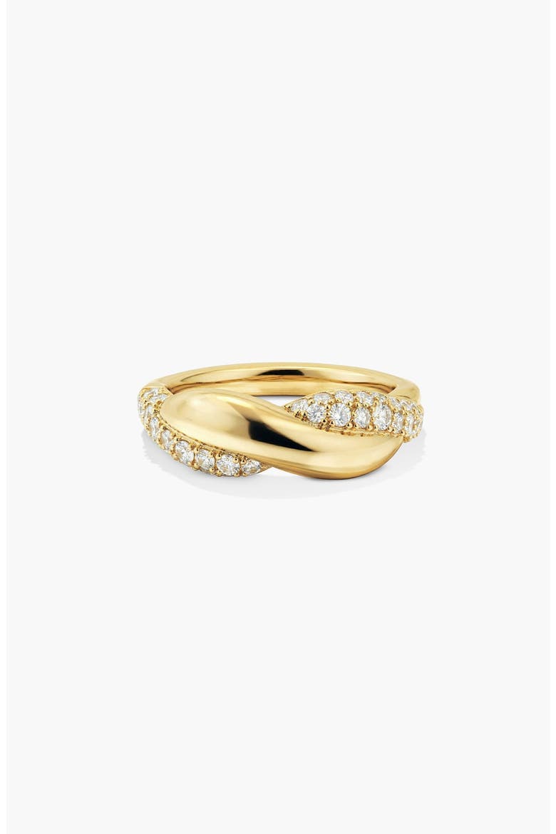 Dôme Brioche Pavé Lab Grown Sapphire Ring, Main, color, 18k Gold Vermeil