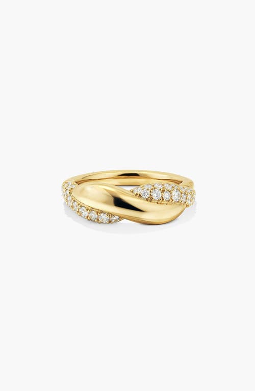 Mejuri Dôme Brioche Pavé Lab Grown Sapphire Ring In 18k Gold Vermeil