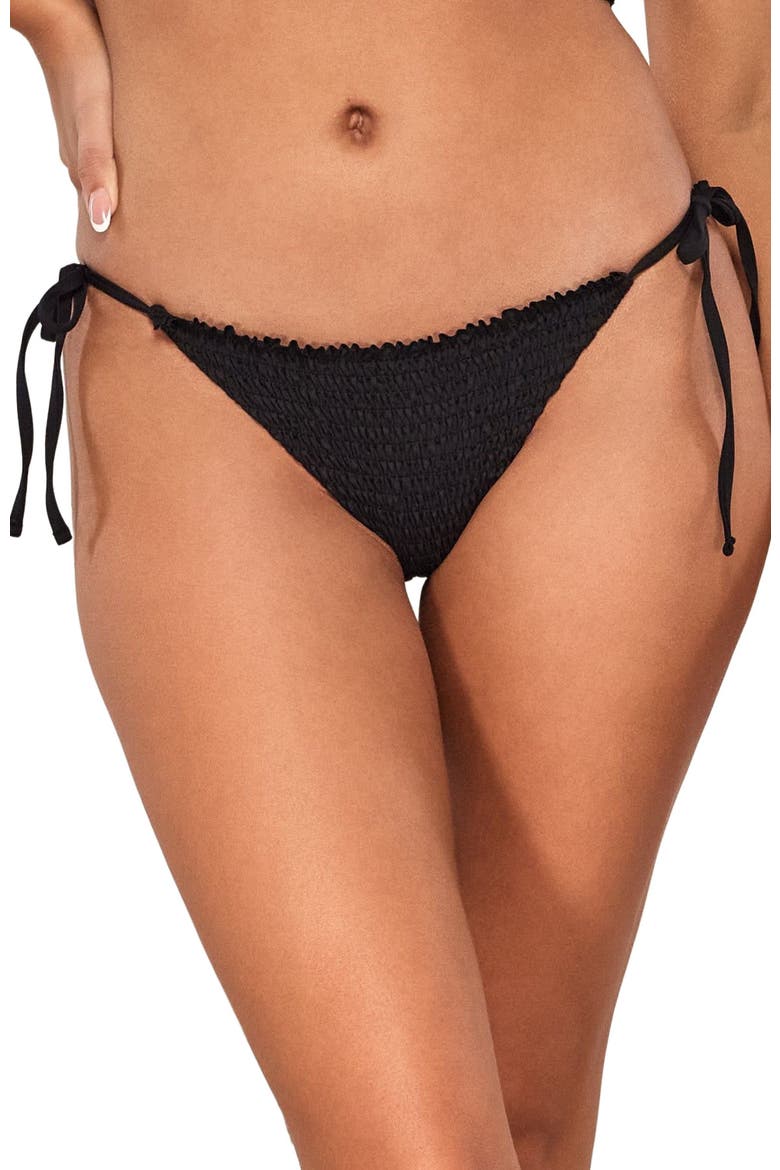 Kali Tie Side Bikini Swim Bottoms, Alternate, color, Black