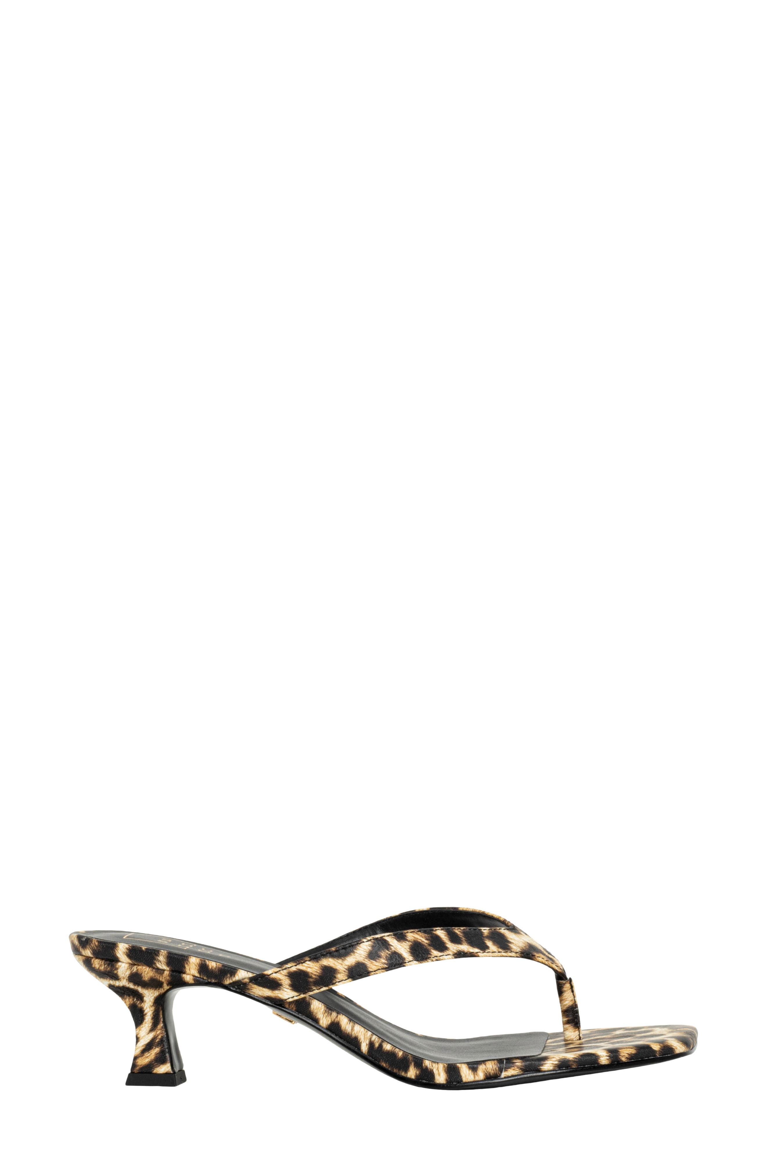 Franny Kitten Heel Flip Flop, Alternate, color, LEOPARD PRINT