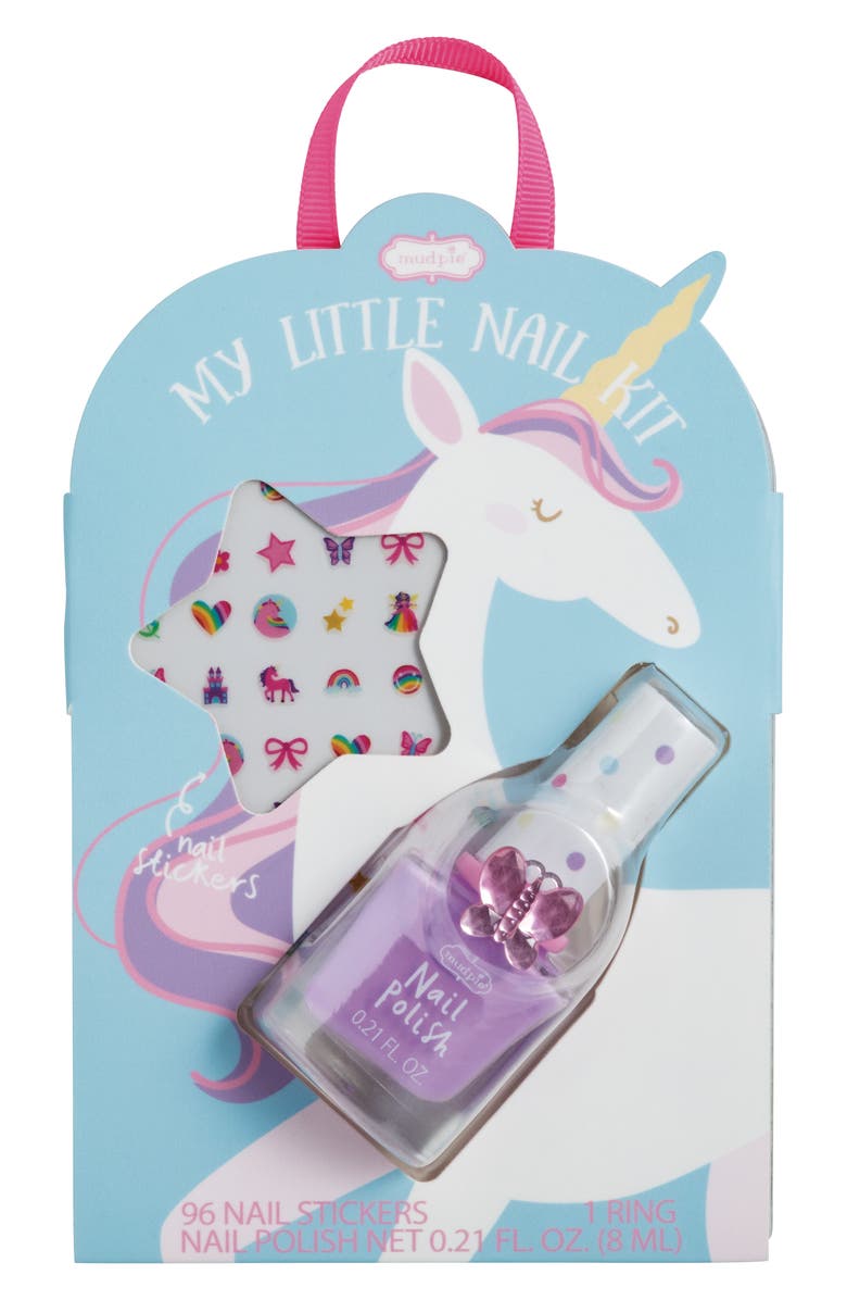 Mud Pie Kids' Unicorn Nail Kit, Main, color, Purple