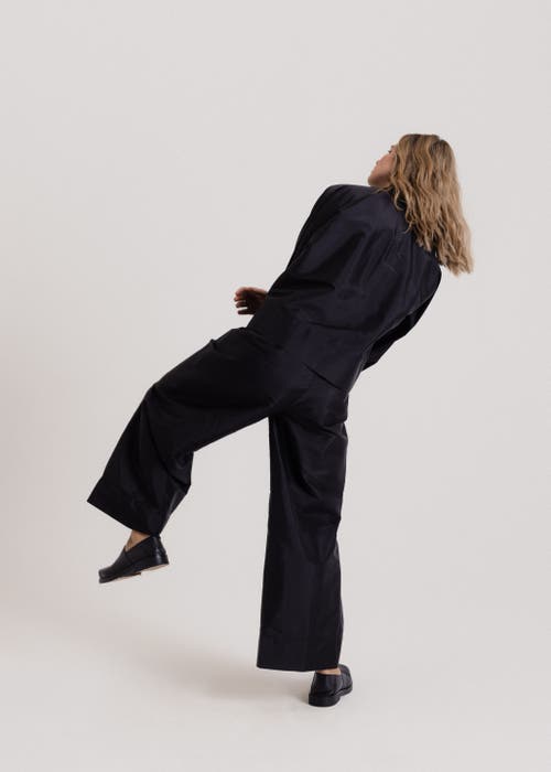 Alas Wide Pleated Pants In Blue