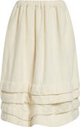 Comme des Garçons Girl Wool Blend Felt Tiered Skirt