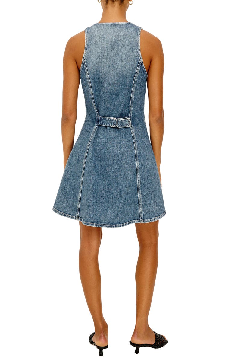 Rails Anaheim Sleeveless Fit & Flare Denim Minidress, Alternate, color, Heritage Blue