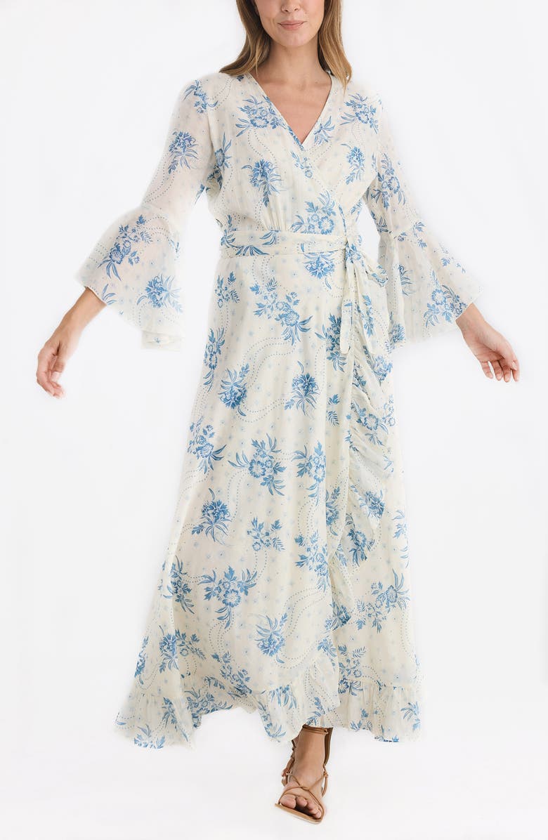 Talisman the Label Carly Print Wrap Maxi Dress, Alternate, color,