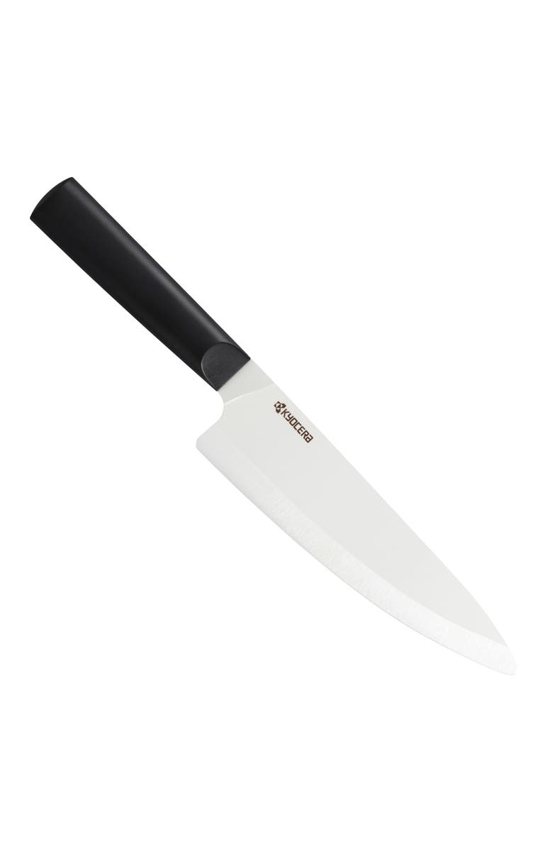Kyocera INNOVATIONwhite<sup>®</sup> 7-Inch Ceramic Chef's Knife, White Blade with Non-Slip Black Handle, Main, color, White