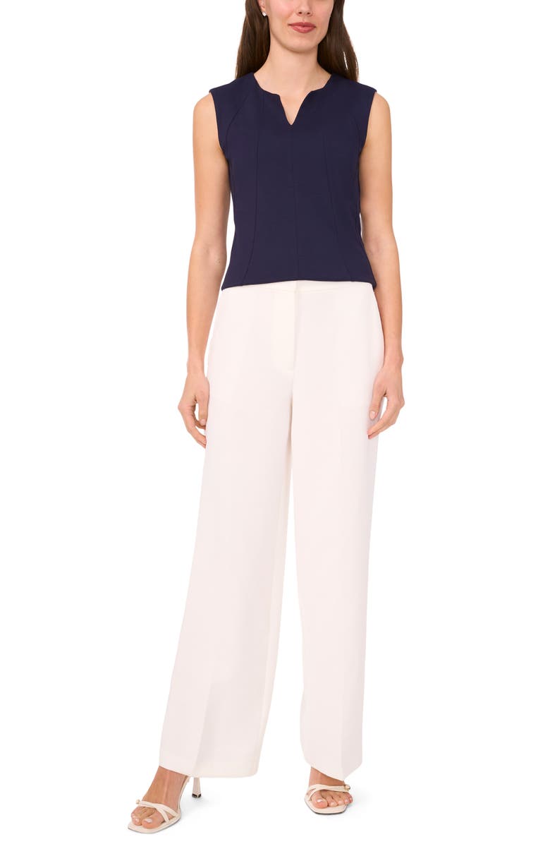 Halogen<sup>®</sup> Seamed Notch Neck Ponte Shell, Alternate, color, Classic Navy