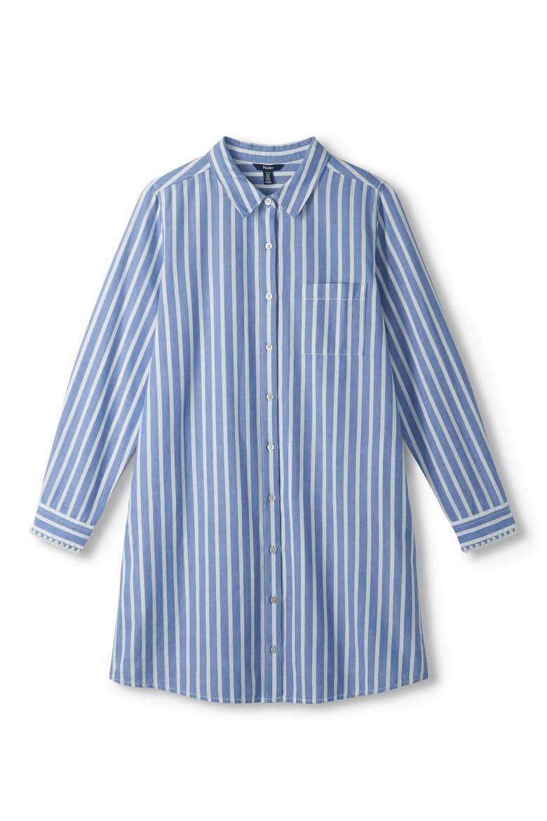 Julia Stripe Shirtdress, Alternate, color, BLUE