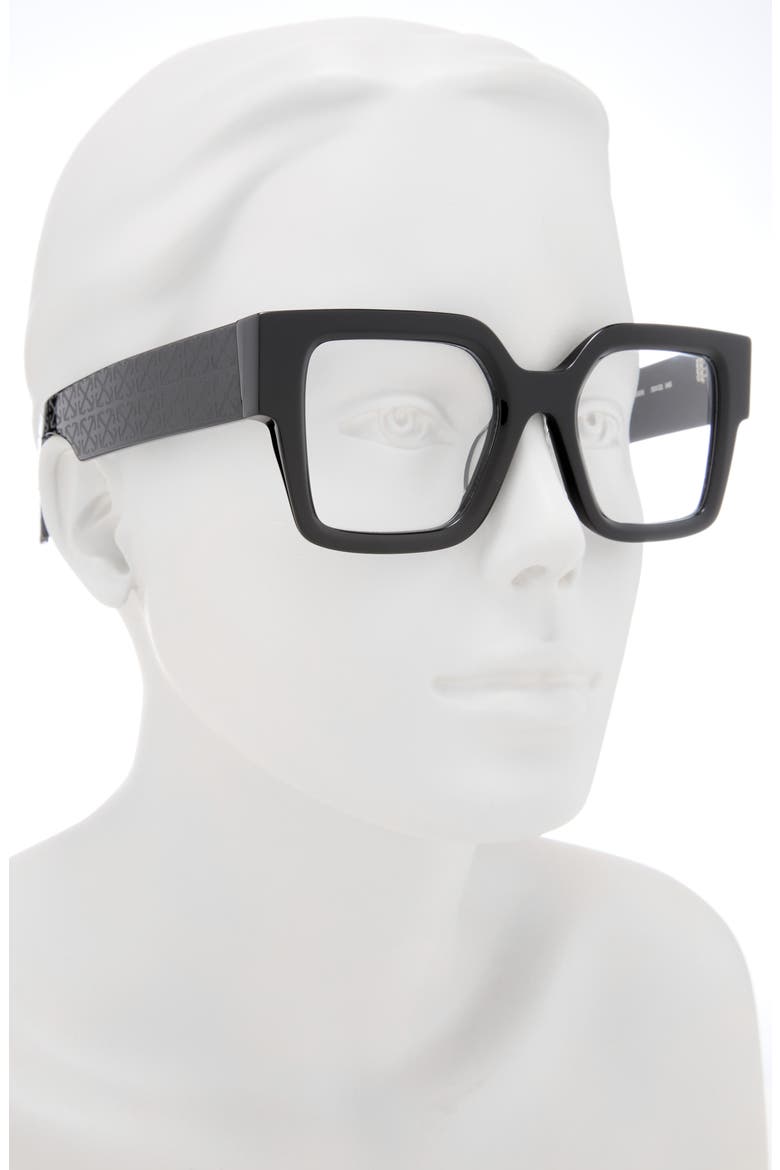 50mm Square Optical Glasses, Alternate, color, BLACK