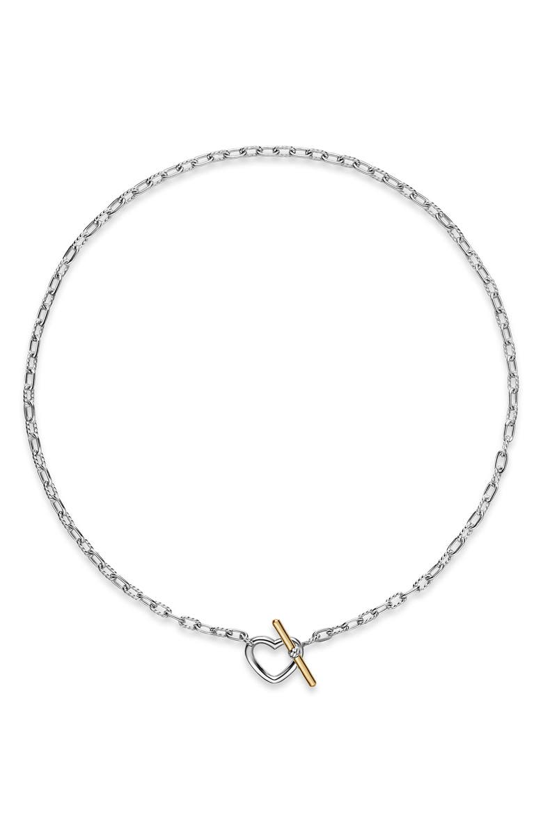David Yurman Madison<sup>®</sup> Heart Toggle Chain Necklace in Sterling Silver, 3mm, Alternate, color, Silver