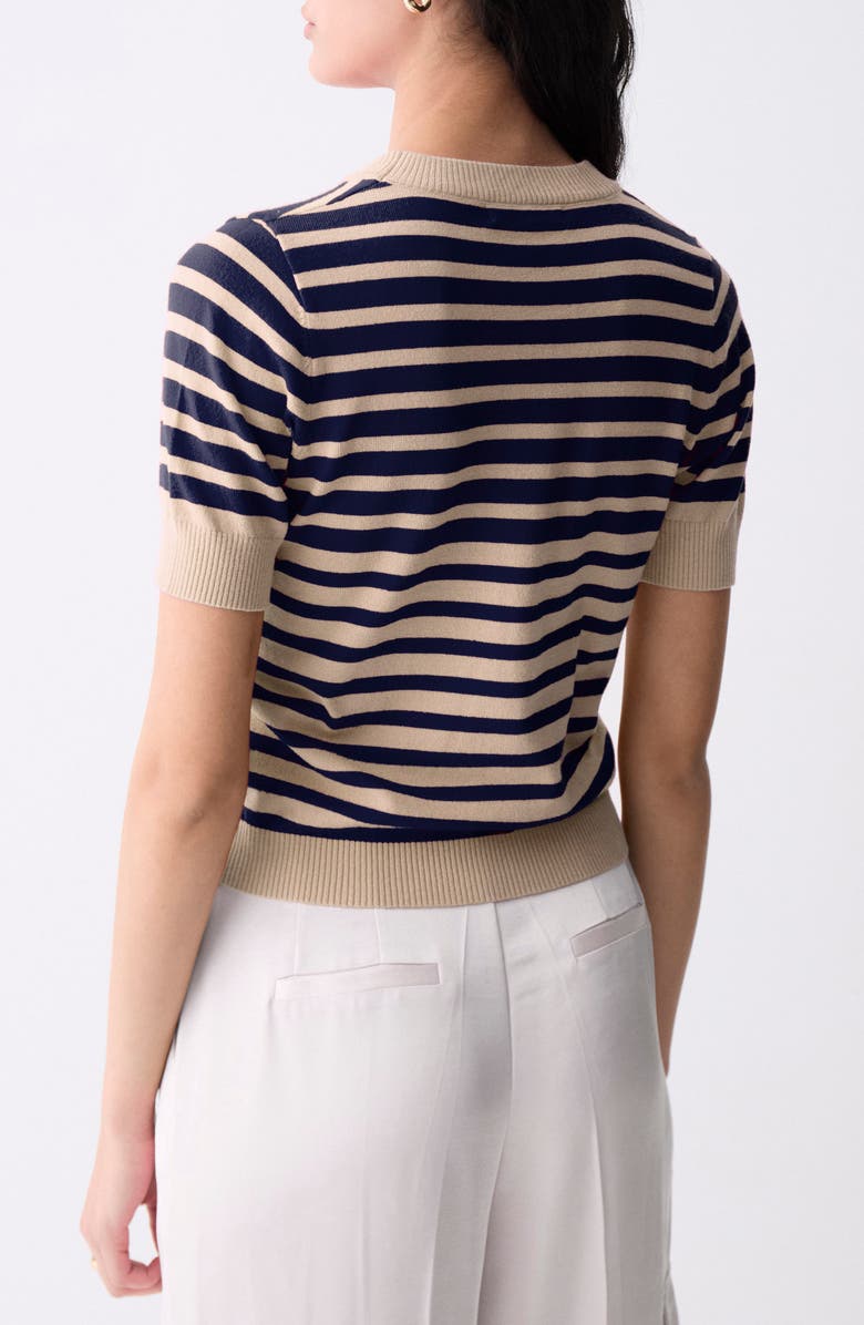 DELUC Vizela Stripe Knit Sweater, Alternate, color, 