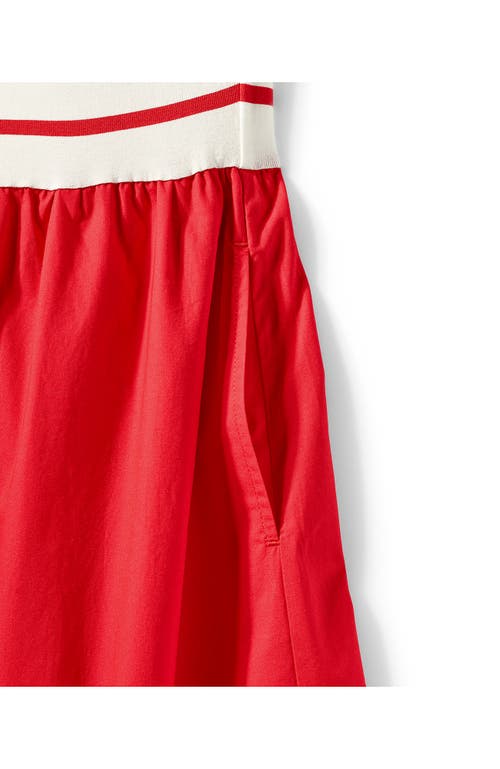 LANDS' END LANDS' END OFF THE SHOULDER SLENDER MIXED MEDIA DRESS