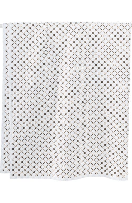 Lands' End Solid Diamond Double Voile Quilt In White