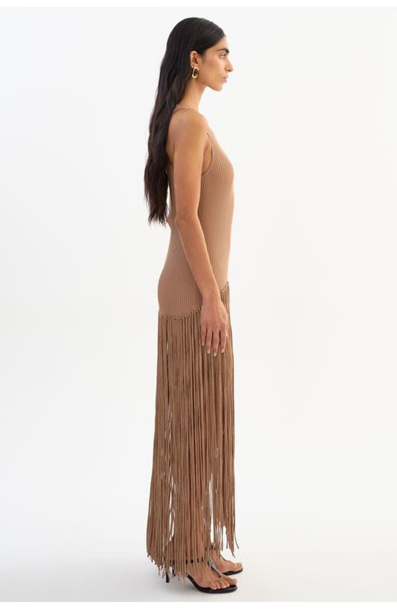 LAMARQUE Adelita | Shimmery Rib Knit Maxi Dress, Alternate, color, Bronze