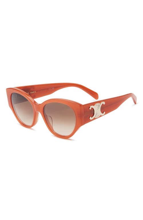 Celine Maxi Triomphe 55mm Butterfly Sunglasses In Orange