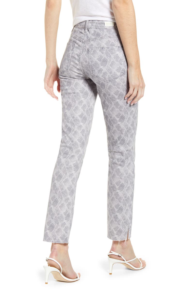 PAIGE Hoxton Snake Print High Waist Ankle Slim Jeans, Alternate, color,