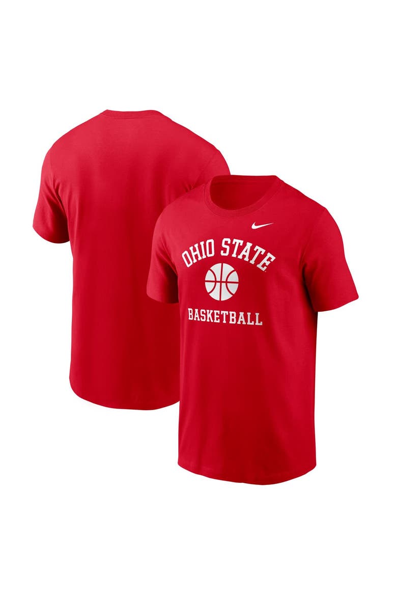 Men's Nike Scarlet Ohio State Buckeyes Basketball Icon T-Shirt, Main, color, Scarlet