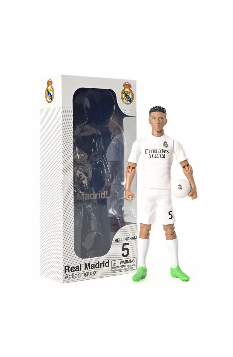 Banbo Toys SOCKERS Real Madrid CF Jude Bellingham 8" Collectible Soccer Action Figure, Main, color, White