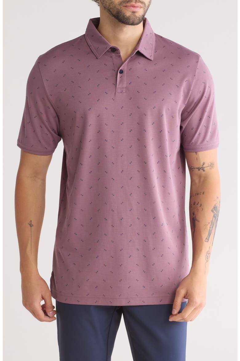 Tourism No Logo Short Sleeve Polo, Main, color, FLINT