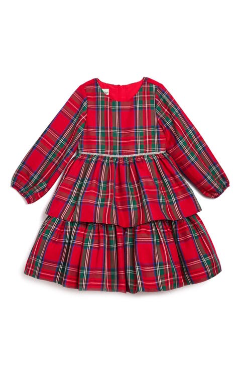 Kids' Jo Plaid Tiered Fit & Flare Dress (Toddler & Little Kid)
