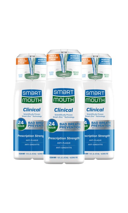 Clinical Activated Zinc Ion Mouthwash Clean Mint 16 fl oz 3 Pack Clean Mint Flavor, 16 fl oz
