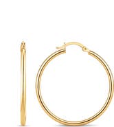 DEVATA Classic Hoop Earrings in 14K Gold, 30mm